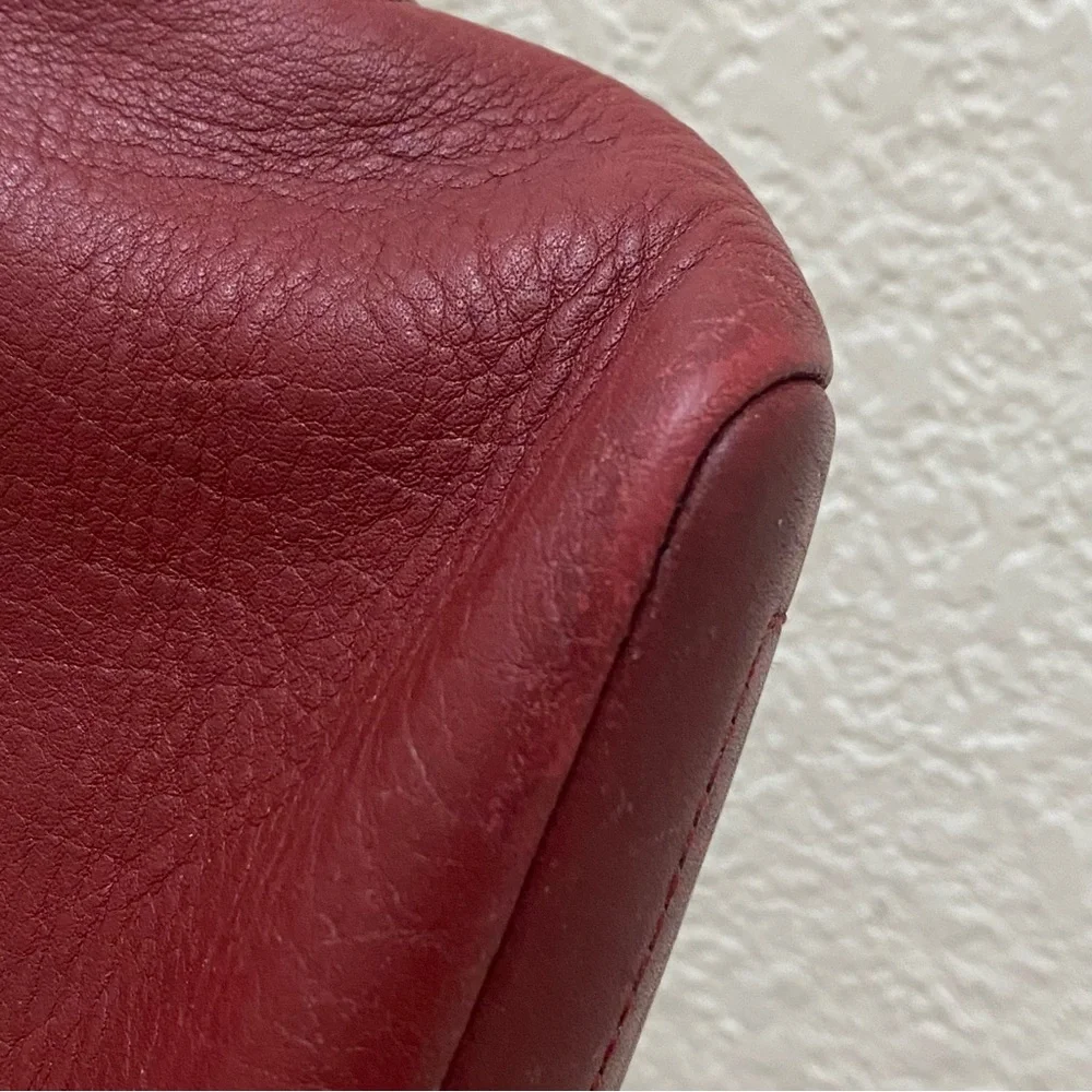 Vintage Y2K COACH 9844 Legacy West Demi Burgundy Red Leather Hobo Mini Bag - Picture 15 of 16